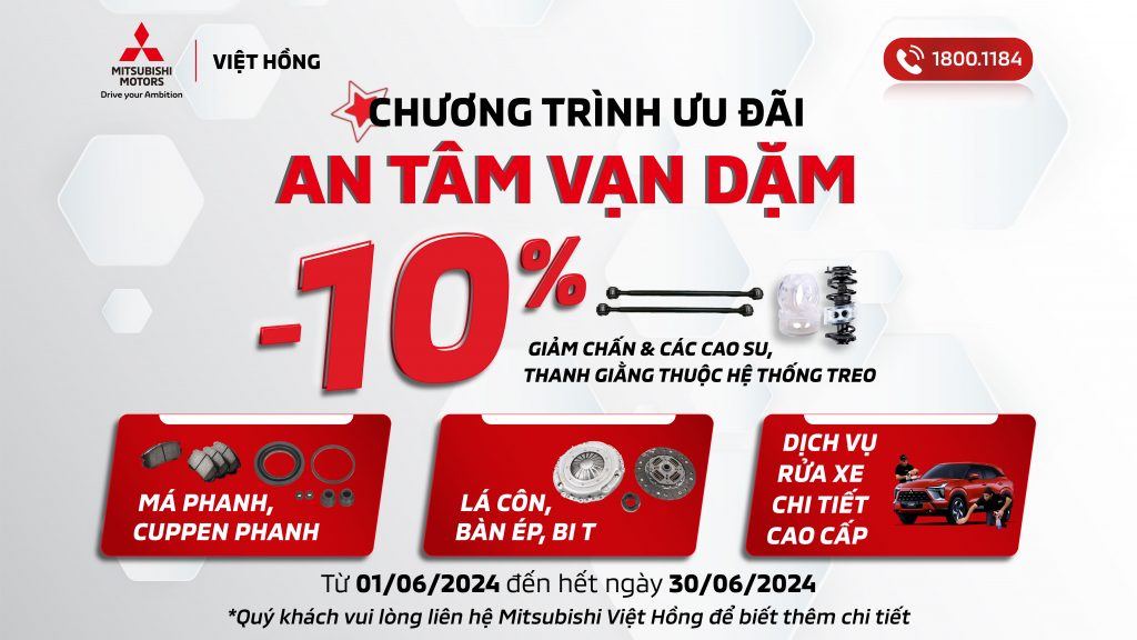 Ưu đãi khuyến mại dịch vụ tại Mitsubishi Hà Nội